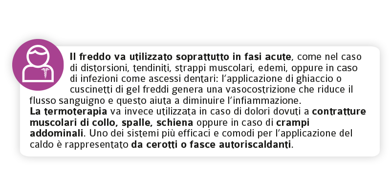 Il calore, un valido aiuto per il dolore
